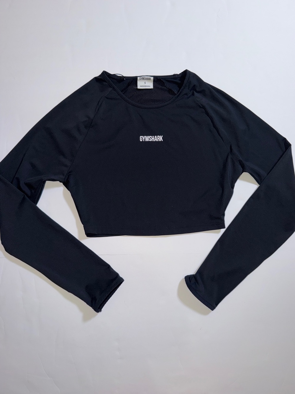 Gymshark Black Long Sleeve Crop Top